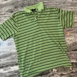 Men’s Walter Hagen Golf Green Striped Polo Shirt
XL
